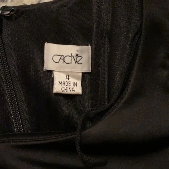 Cache black scuba sequin shoulder bodycon dress W7 - Picture 8 of 10